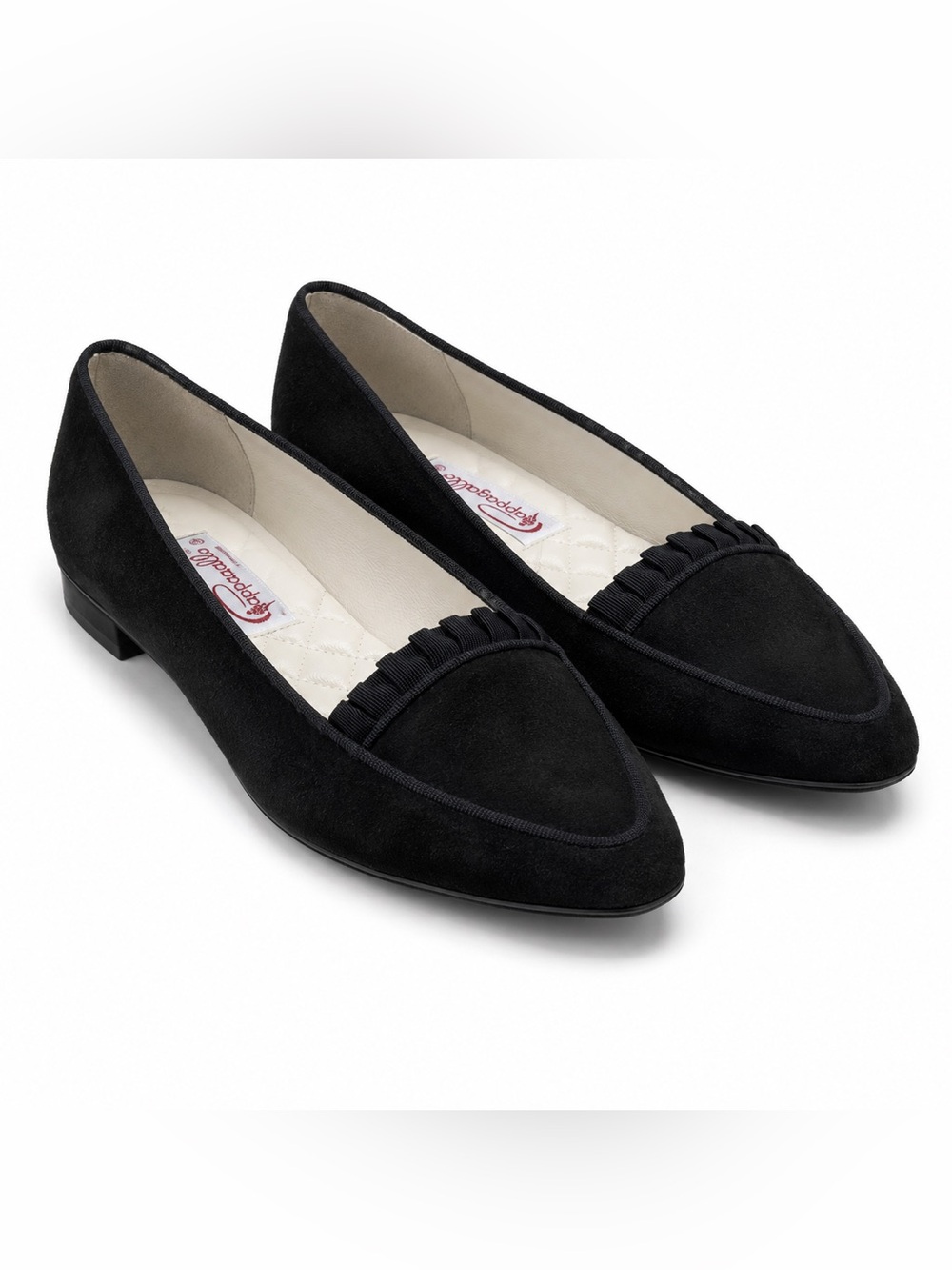 Pappagallo Black Suede Flats Women's EU 41 US 10 Made in Spain